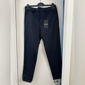 NWT $195 The Kooples Mens Navy Pants button closure Cotton casual pants 46 31*29